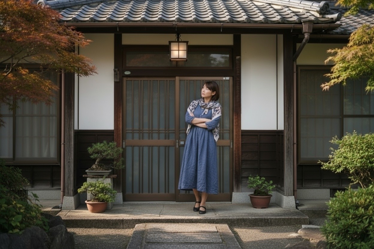 玄関ドアAI写真