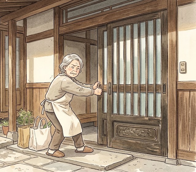 引き戸のイラスト