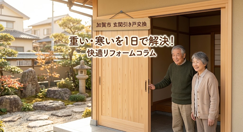 加賀市玄関引き戸リフォーム写真